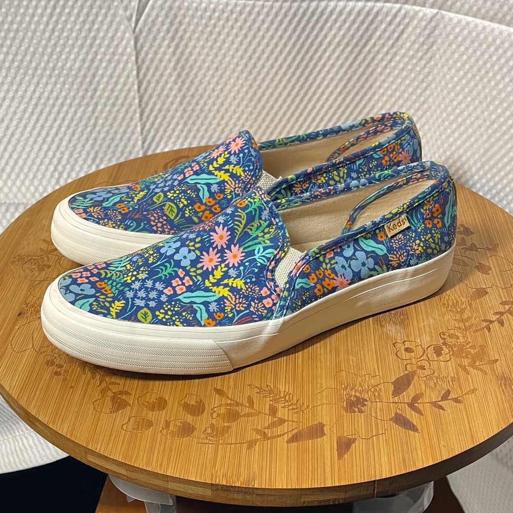 Keds x Rifle Paper Co Women's Floral Canvas Slip-On Sneakers - Multicolor size 9